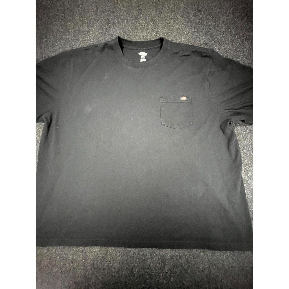 Dickies Pocket T-Shirt Men 4XL Black 100% Cotton Crew Neck Short Sleeve Workwear